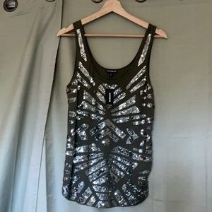 Express green top NWT